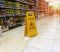 Yellow,Sign,-,Caution.,Wet,Floor,Is,In,The,Supermarket