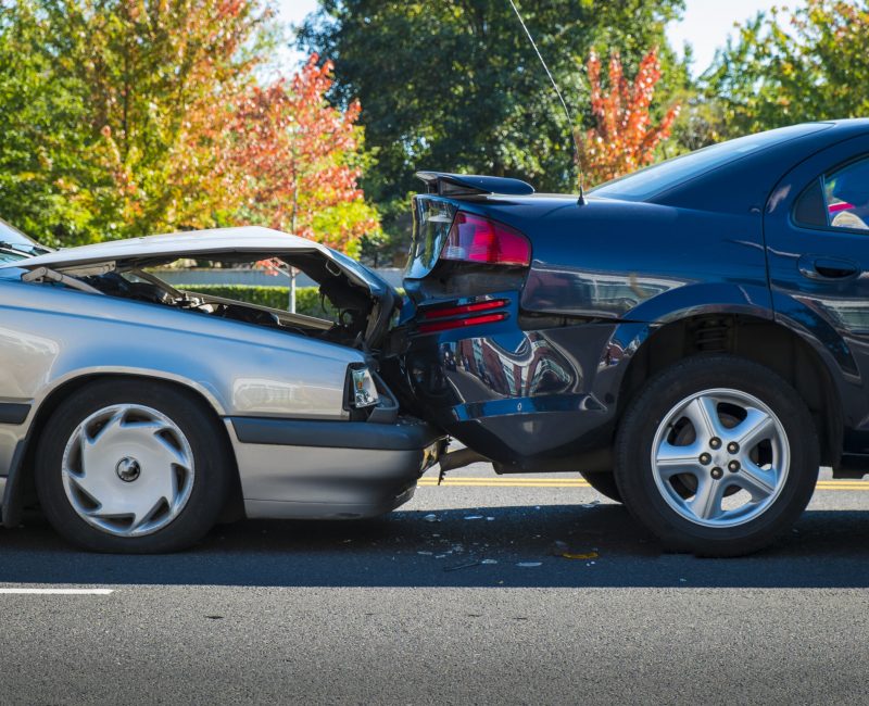 car crash involving two cars