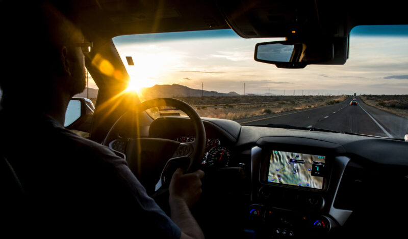 Safe driving in Las Vegas traffic, avoiding common car accident causes.