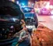 Damaged cars after a collision at night, car accident attorney Las Vegas helping victims.
