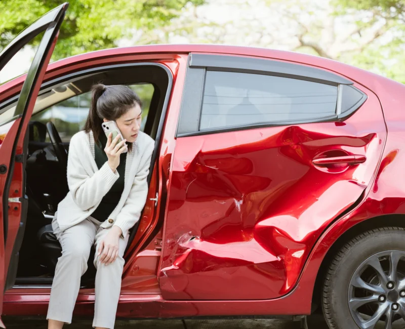 Driver calling a car accident attorney Las Vegas or auto accident attorney Las Vegas, NV after a crash before speaking with insurance.